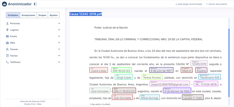 Imagen ilustrativa de: Resguardo de datos personales en las sentencias de tribunales federales y nacionales