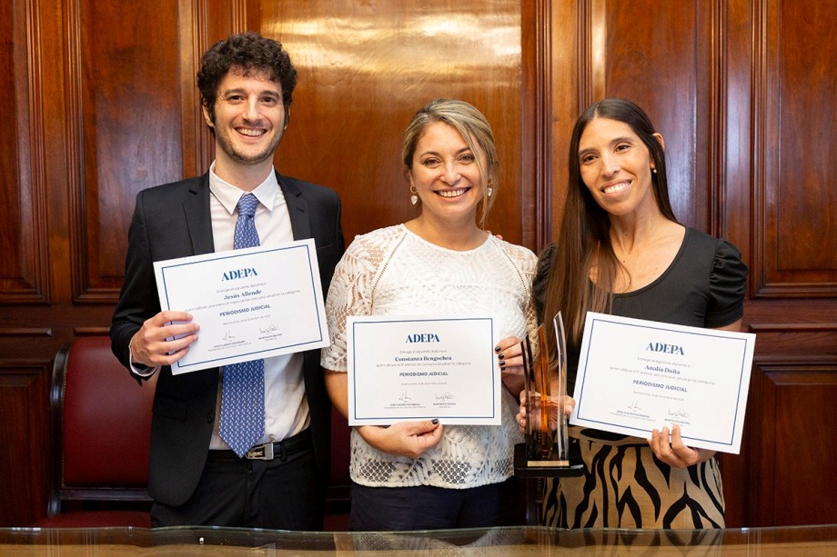 Premiados en la categoría Periodismo Judicial.