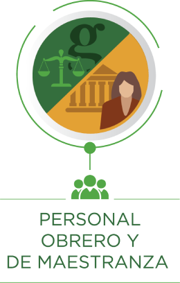 Logo taller de acceso a justicia y genero, personal obrero y de maestranza